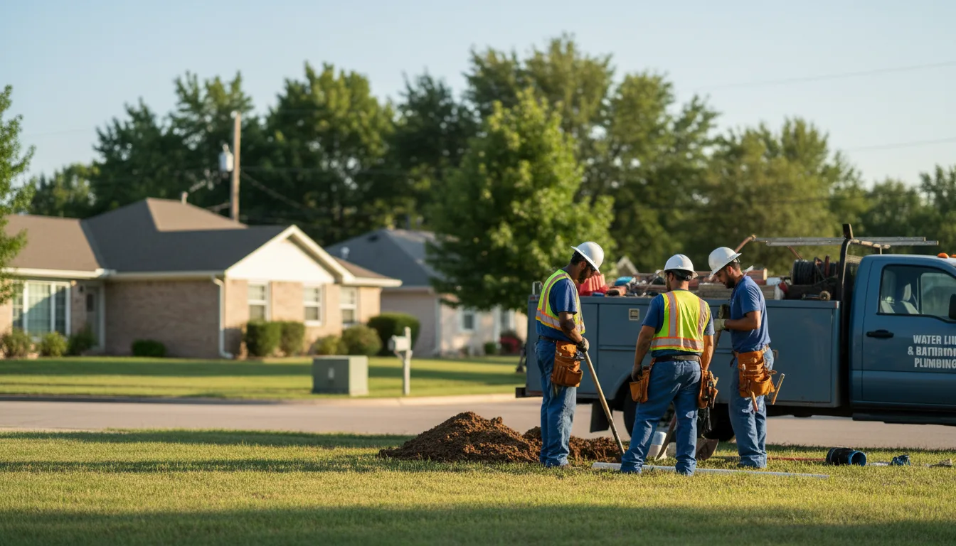 Residential water line and bathroom plumbing service in Grant, LA